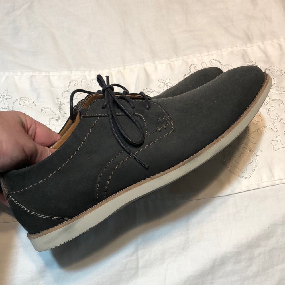 Clark blue suede dress shoes